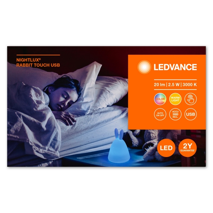 Ledvance - LED Touch children's night lamp TOUCH LED/2,5W/5V