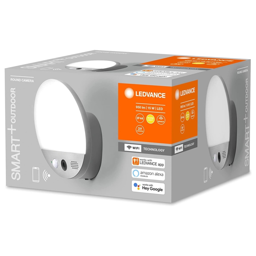 Ledvance - LED Outdoor wall light with a sensor and a camera SMART+ LED/15W/230V Wi-Fi IP44