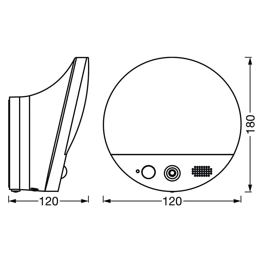 Ledvance - LED Outdoor wall light with a sensor and a camera SMART+ LED/15W/230V Wi-Fi IP44