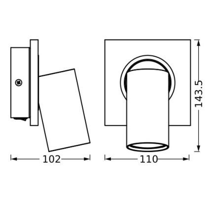 Ledvance - LED Wall spotlight DECOR MERCURY 1xGU10/3,4W/230V