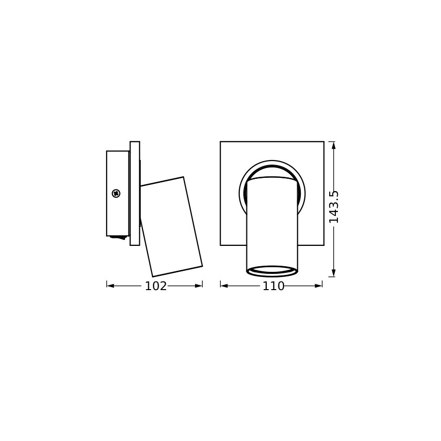 Ledvance - LED Wall spotlight DECOR MERCURY 1xGU10/3,4W/230V