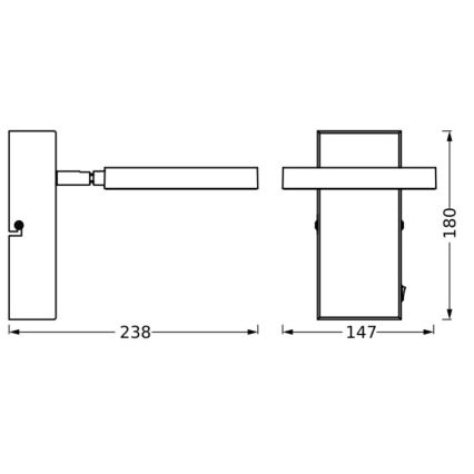 Ledvance - LED Wall spotlight DECOR SATURN LED/11W/230V 3000/4200/6500K