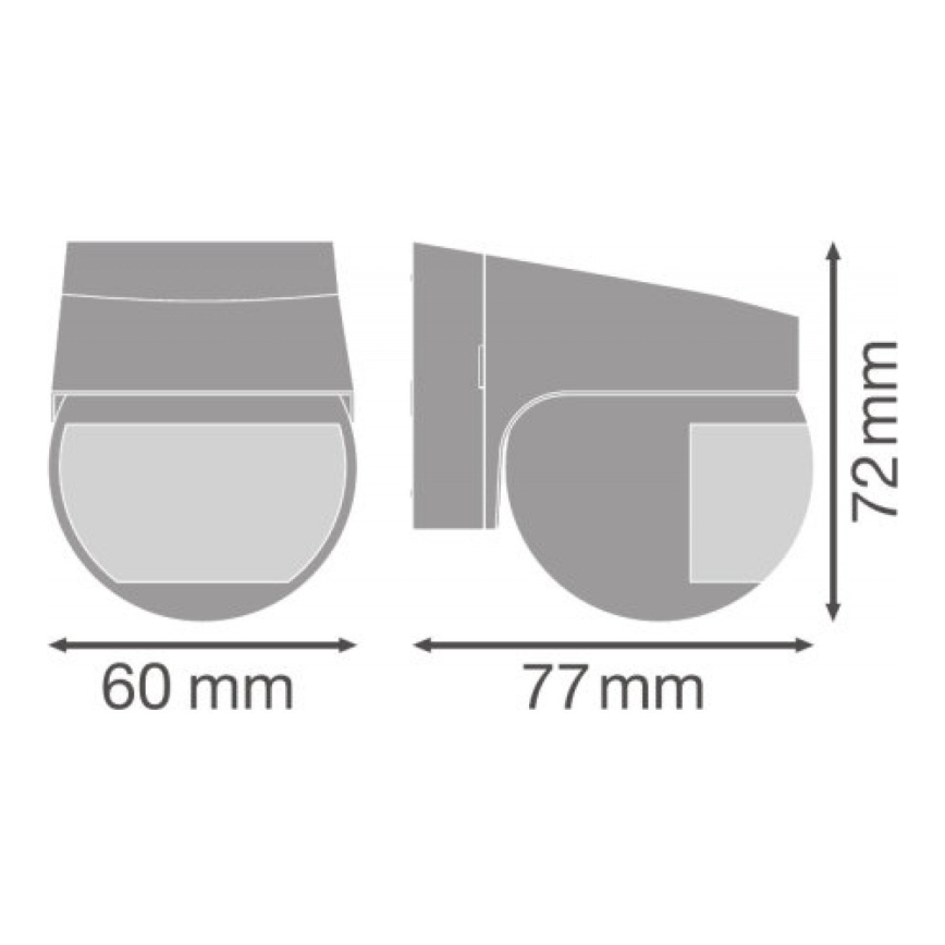 Ledvance - Outdoor infrared motion sensor 230V IP44 black