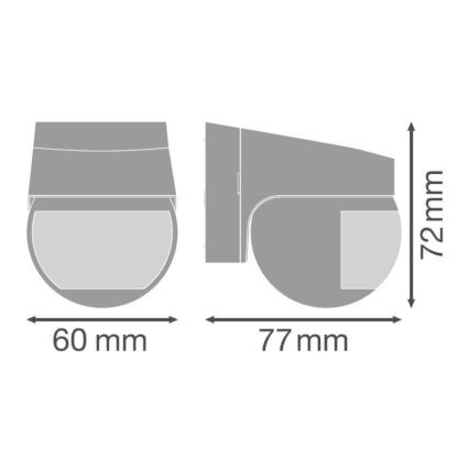 Ledvance - Outdoor infrared motion sensor 230V IP44 white