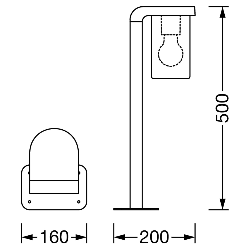 Ledvance - Outdoor lamp CASCADE 1xE27/25W/230V IP44 50 cm
