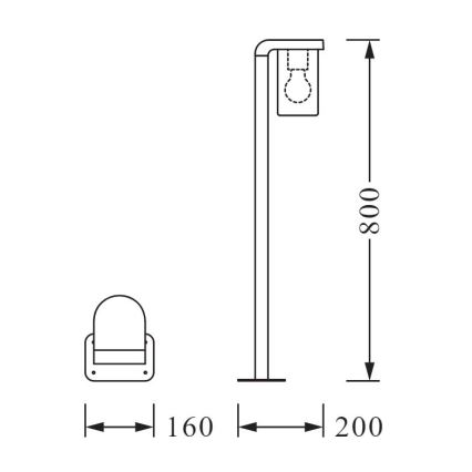 Ledvance - Outdoor lamp CASCADE 1xE27/25W/230V IP44 80 cm