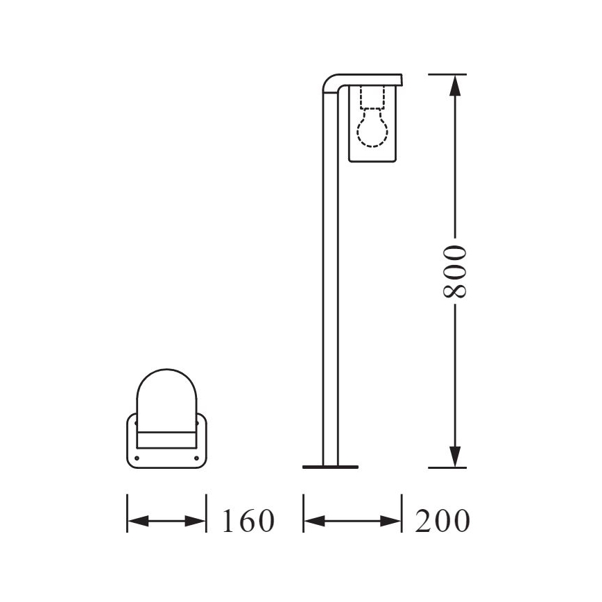 Ledvance - Outdoor lamp CASCADE 1xE27/25W/230V IP44 80 cm