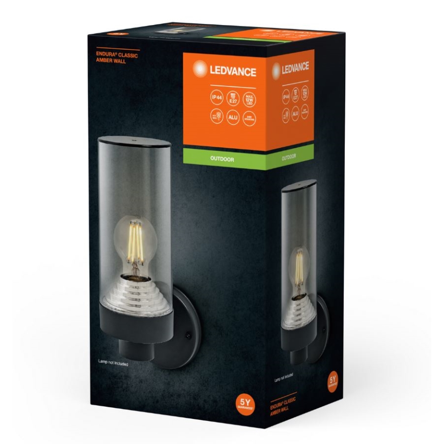 Ledvance - Outdoor wall light AMBER 1xE27/20W/230V IP44