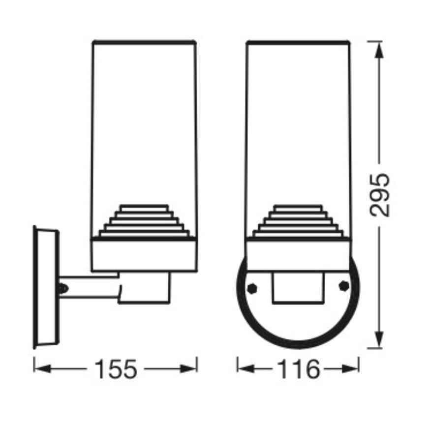 Ledvance - Outdoor wall light AMBER 1xE27/20W/230V IP44