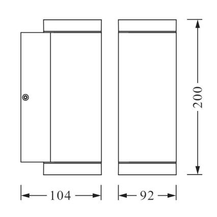 Ledvance - Outdoor wall light BEAM 2xGU10/35W/230V IP44