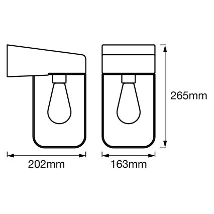 Ledvance - Outdoor wall light BOLO 1xE27/60W/230V IP44