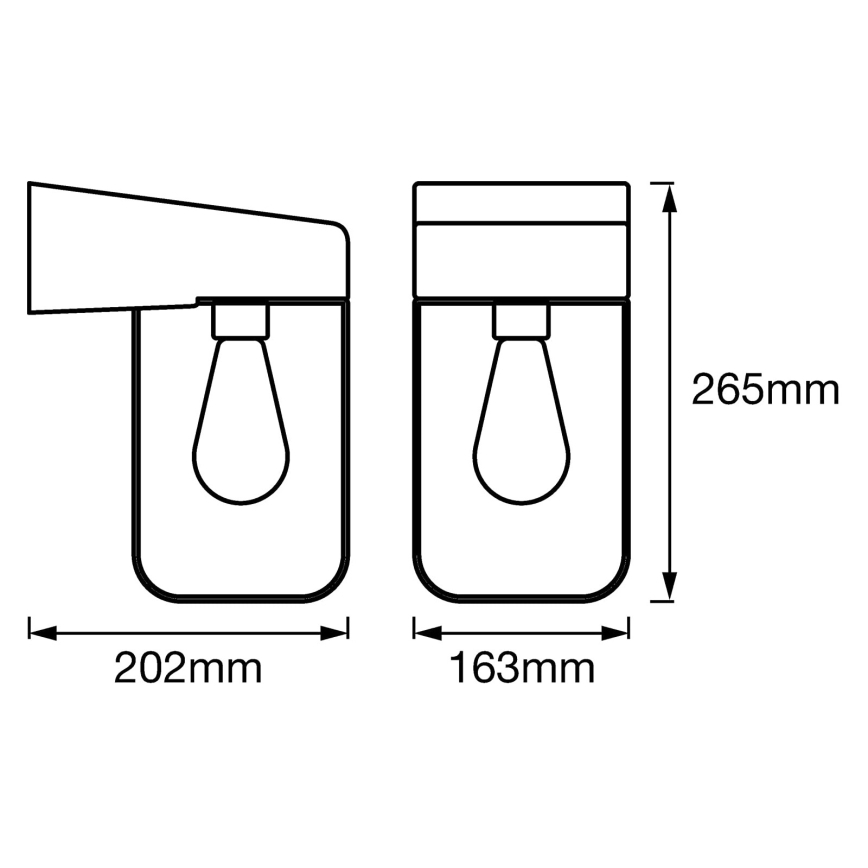 Ledvance - Outdoor wall light BOLO 1xE27/60W/230V IP44