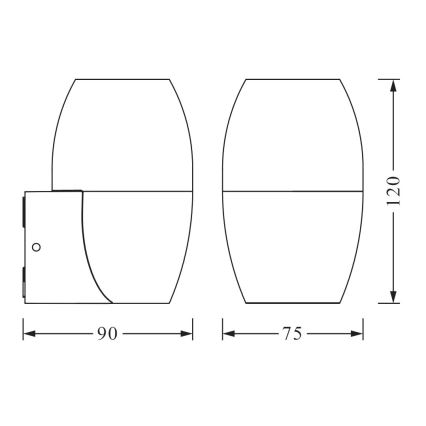 Ledvance - Outdoor wall light CANNON 1xGU10/35W/230V IP44