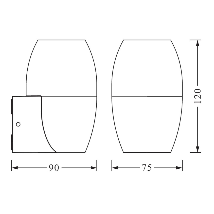Ledvance - Outdoor wall light CANNON 1xGU10/35W/230V IP44