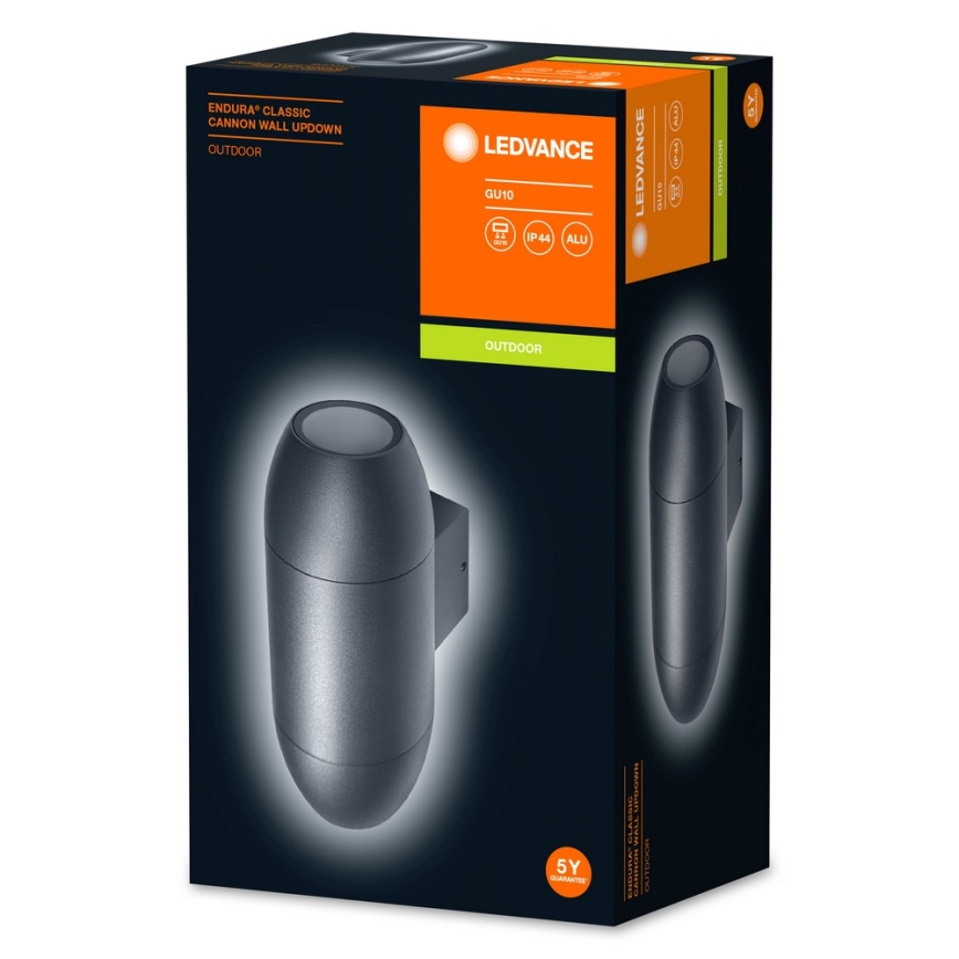 Ledvance - Outdoor wall light CANNON 2xGU10/35W/230V IP44
