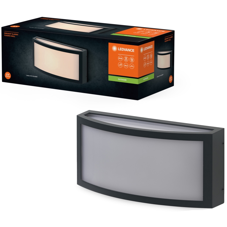 Ledvance - Outdoor wall light CUADRA 1xE27/40W/230V IP65