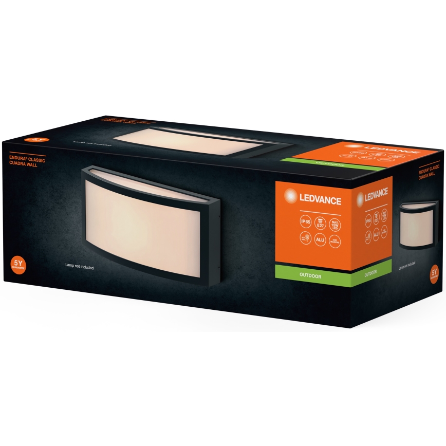 Ledvance - Outdoor wall light CUADRA 1xE27/40W/230V IP65