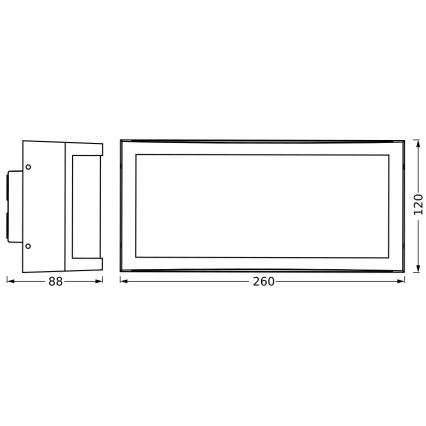 Ledvance - Outdoor wall light CUADRA 1xE27/40W/230V IP65