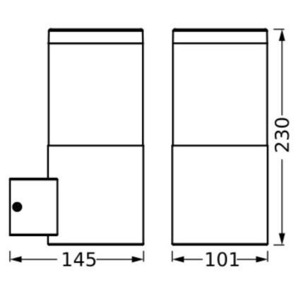 Ledvance - Outdoor wall light EBRO 1xE27/20W/230V IP44