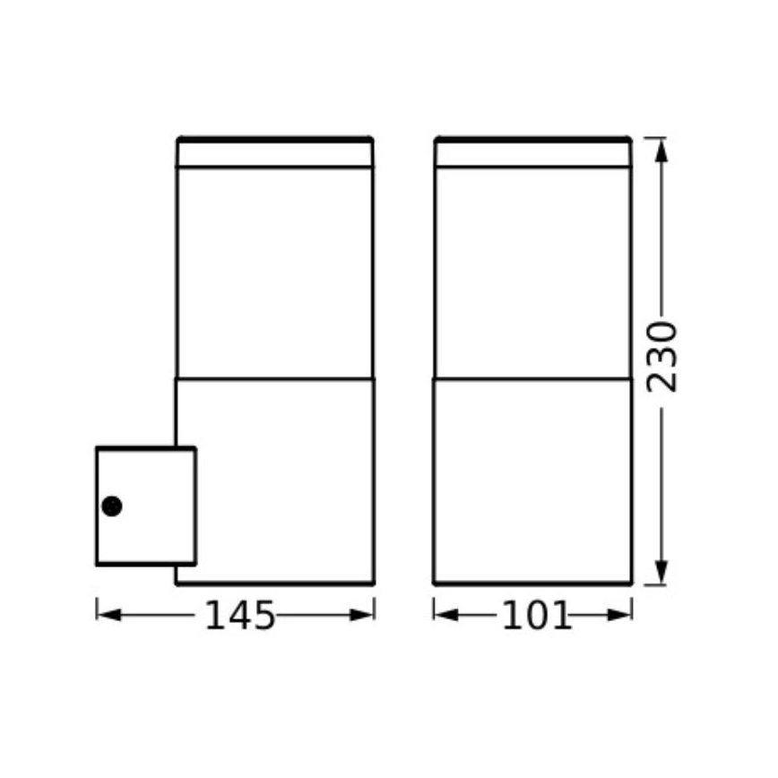 Ledvance - Outdoor wall light EBRO 1xE27/20W/230V IP44