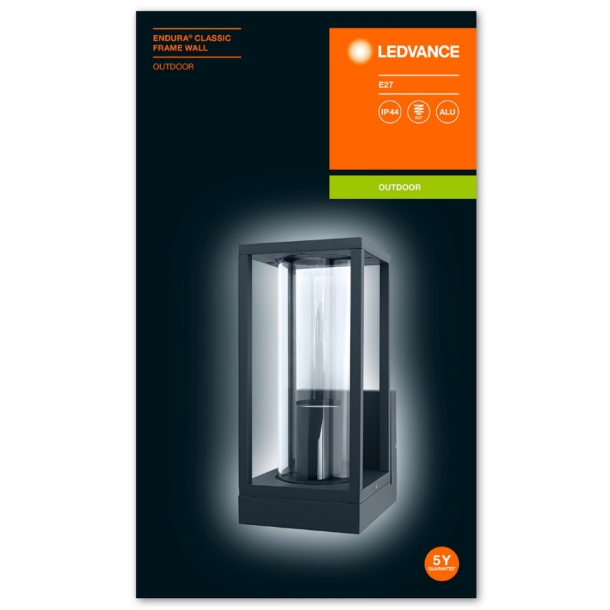 Ledvance - Outdoor wall light FRAME 1xE27/60W/230V IP44