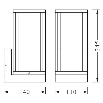 Ledvance - Outdoor wall light FRAME 1xE27/60W/230V IP44