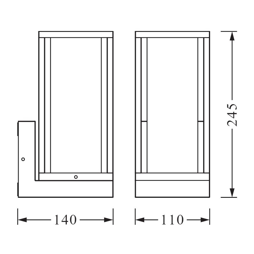 Ledvance - Outdoor wall light FRAME 1xE27/60W/230V IP44