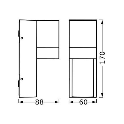 Ledvance - Outdoor wall light ISIDOR 1xGU10/35W/230V IP65