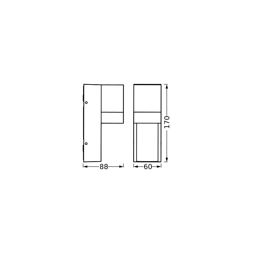 Ledvance - Outdoor wall light ISIDOR 1xGU10/35W/230V IP65