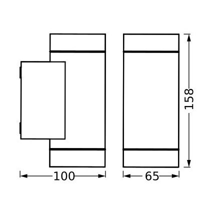Ledvance - Outdoor wall light ITYS 2xGU10/35W/230V IP65