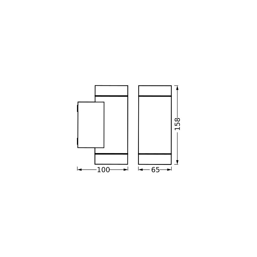 Ledvance - Outdoor wall light ITYS 2xGU10/35W/230V IP65