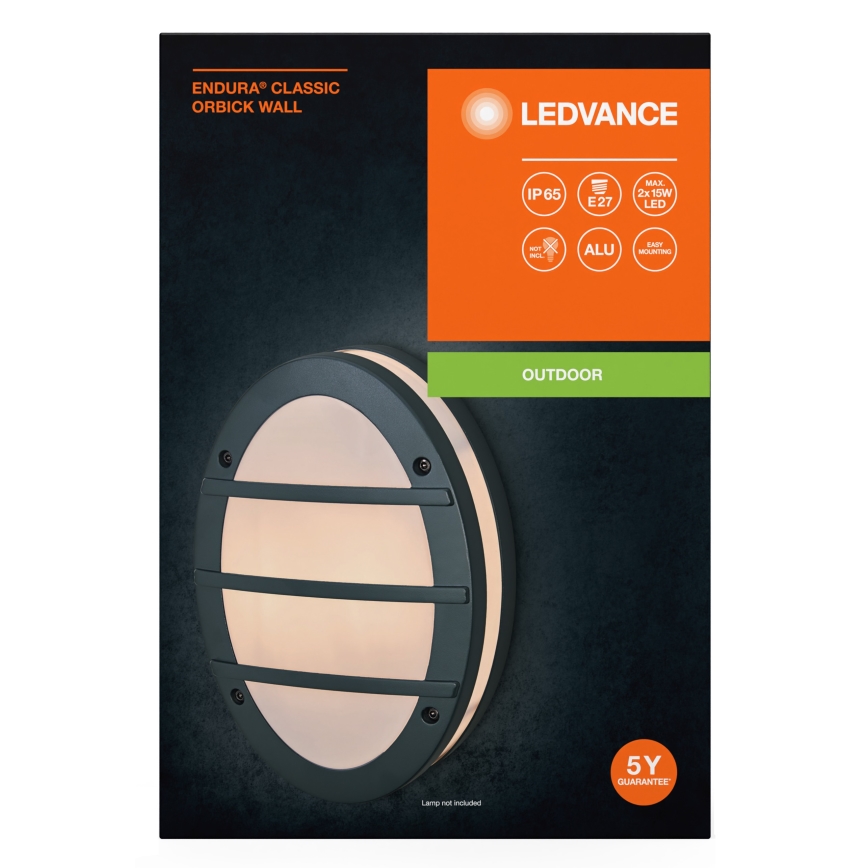 Ledvance - Outdoor wall light ORBICK 2xE27/18W/230V IP65