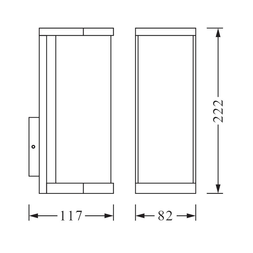 Ledvance - Outdoor wall light TUBULAR 1xE27/60W/230V IP44