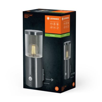 Ledvance - Outdoor wall light with a sensor EBRO 1xE27/20W/230V IP44