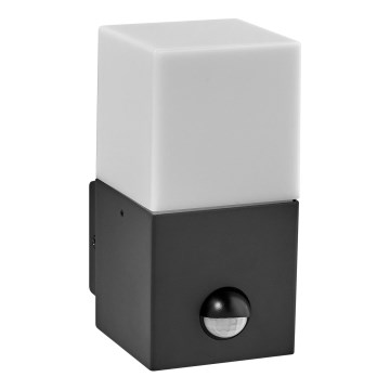 Ledvance - Outdoor wall light with a sensor FIGO SQUARE 1xE27/20W/230V