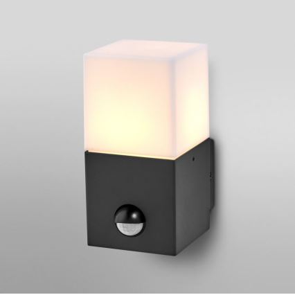 Ledvance - Outdoor wall light with a sensor FIGO SQUARE 1xE27/20W/230V
