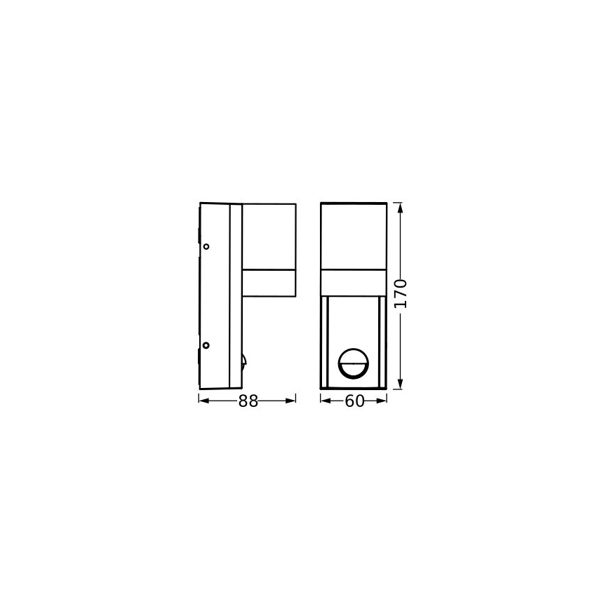 Ledvance - Outdoor wall light with a sensor ISIDOR 1xGU10/35W/230V IP65