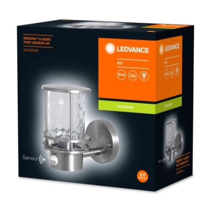 Ledvance - Outdoor wall light with sensor ENDURA 1xE27/60W/230V IP44
