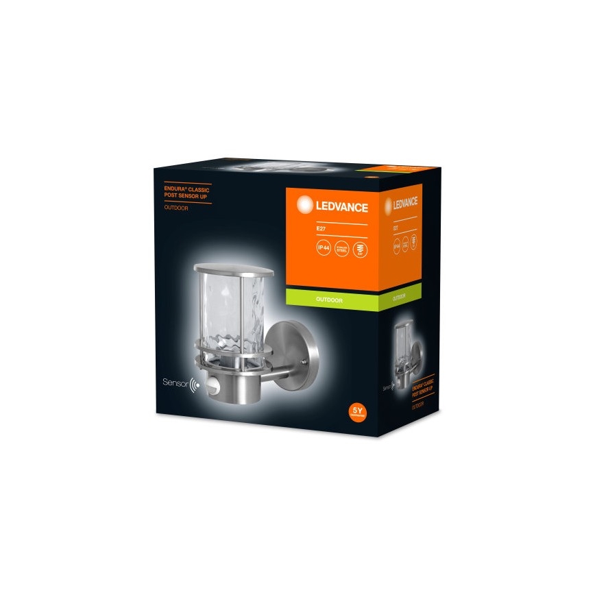 Ledvance - Outdoor wall light with sensor ENDURA 1xE27/60W/230V IP44