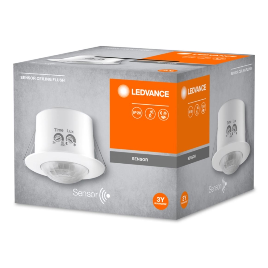 Ledvance - Recessed infrared motion sensor FLUSH 230V white