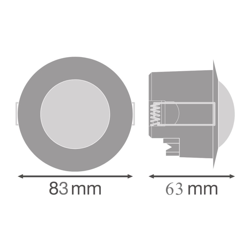 Ledvance - Recessed infrared motion sensor FLUSH 230V white
