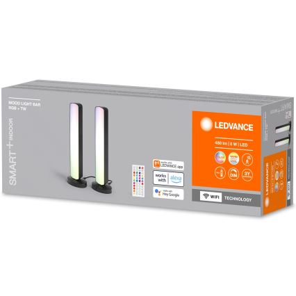 Ledvance - SET 2x LED RGBW Dimmable table lamp MOOD LIGHT LED/4W/230V Wi-Fi + remote control