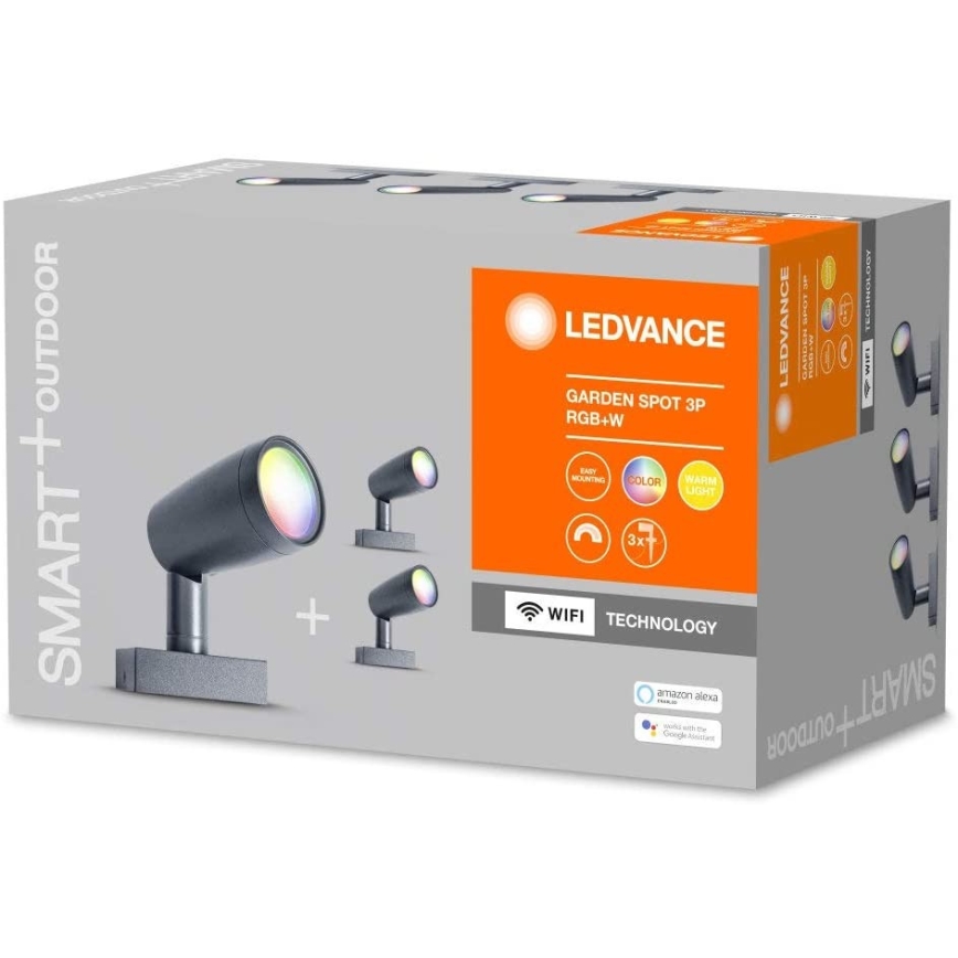 Ledvance - SET 3x LED RGBW Outdoor lamp SMART+ SPOT 3xLED/4,5W/230V IP65 Wi-Fi
