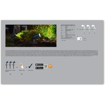 Ledvance - SET 3x LED RGBW Outdoor lamp SMART+ SPOT 3xLED/4,5W/230V IP65 Wi-Fi
