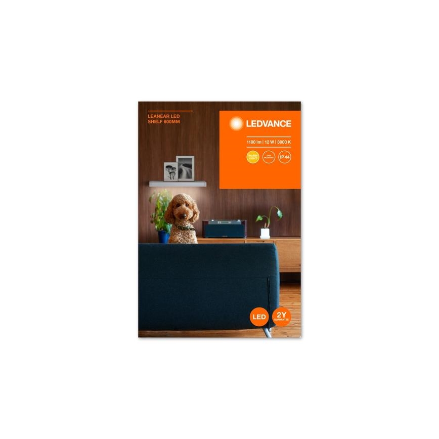 Ledvance - Shelf with LED lighting LINEAR LED/12W/230V 60 cm IP44