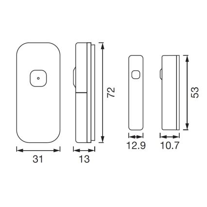 Ledvance - Smart window and door sensor SMART+ 3,7V Wi-fi