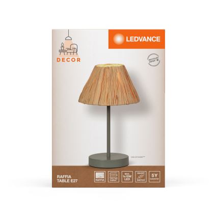 Ledvance - Table lamp DECOR RAFFIA 1xE27/15W/230V raffia bast