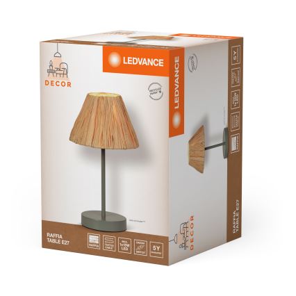 Ledvance - Table lamp DECOR RAFFIA 1xE27/15W/230V raffia bast