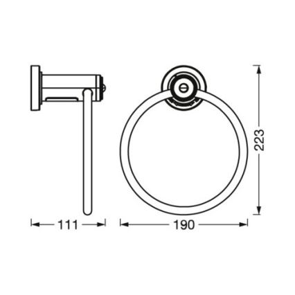 Ledvance - Towel holder with LED backlight 3xAAA IP44