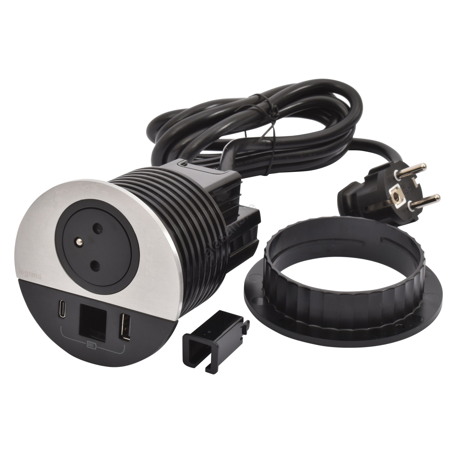 Table Power Socket Column Legrand 654708 - Socket column for table top 1x230V + USB-A + USB-C ...